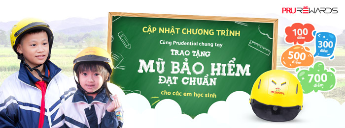 Cập nhật chương trình “Cùng Prudential chung tay – Trao tặng mũ bảo hiểm đạt chuẩn cho các em học sinh”