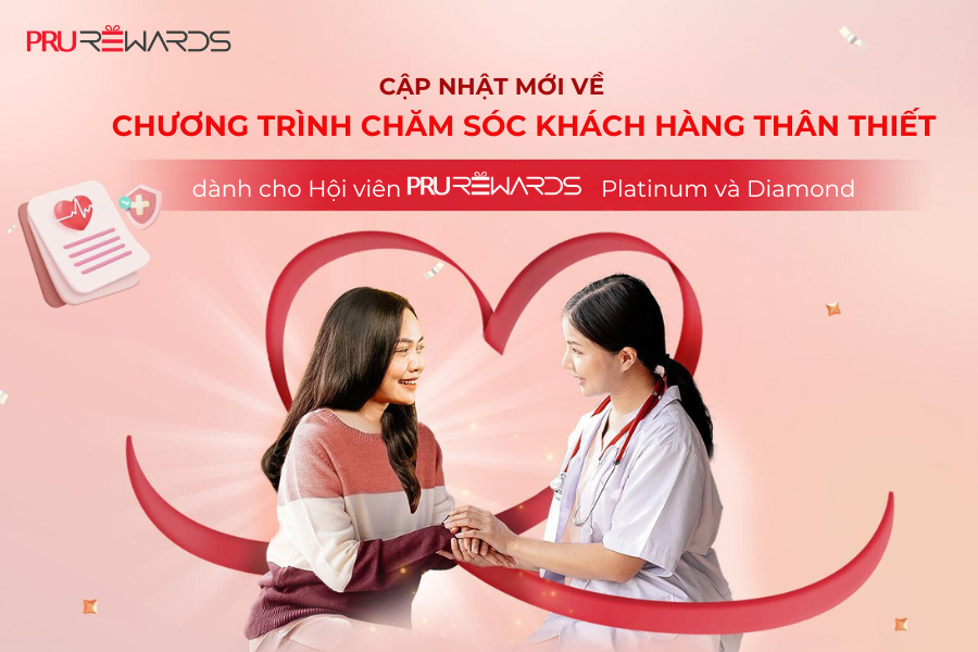 Cập nhật mới về Chương trình Chăm sóc Sức khỏe dành cho Hội viên PRURewards Platinum & Diamond