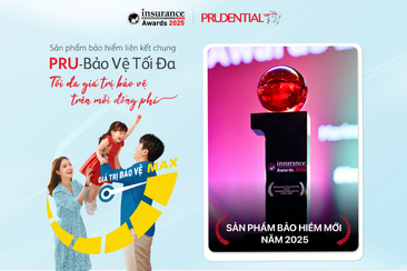 Sản phẩm bảo hiểm liên kết chung PRU-BẢO VỆ TỐI ĐA thắng giải quốc tế chỉ sau 3 tháng ra mắt