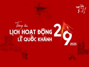 Thông báo lịch hoạt động trong dịp Lễ Quốc Khánh 02/09/2025