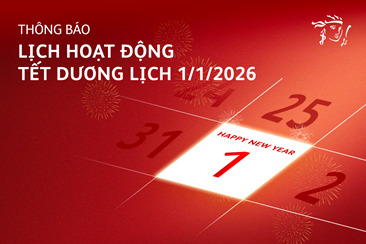Thông báo lịch hoạt động trong dịp Tết Dương Lịch 01/01/2026