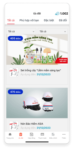 Cập nhật tính năng mới: Đổi ưu đãi PRURewards trên kênh Zalo OA Prudential Vietnam